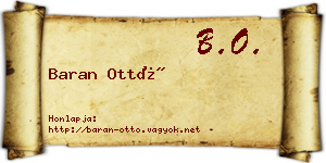 Baran Ottó névjegykártya