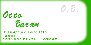 otto baran business card