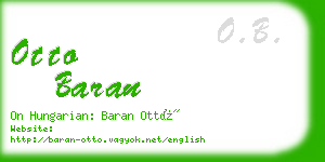 otto baran business card
